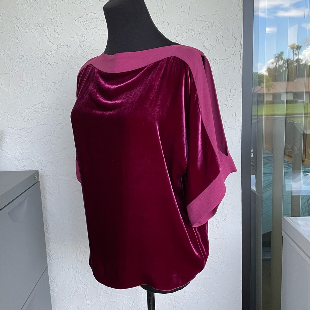 Eileen Fisher Velvet & Silk Kimono Top Size PS NEW!
